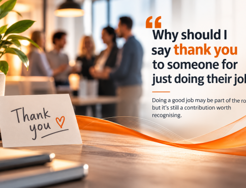 Why should I say thank you to someone for just doing their job?